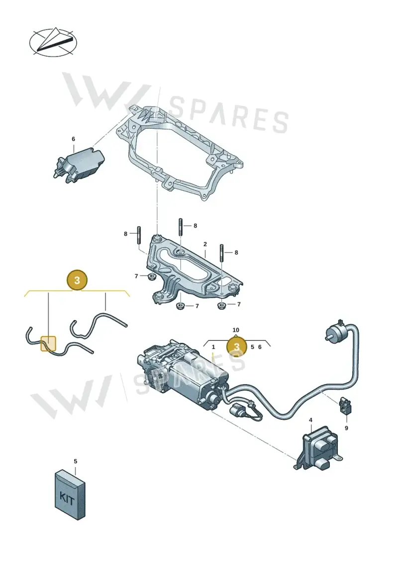 9J1616645A — Audi RS e-tron GT (2020-2025) diagram 4j1616000, position 3
