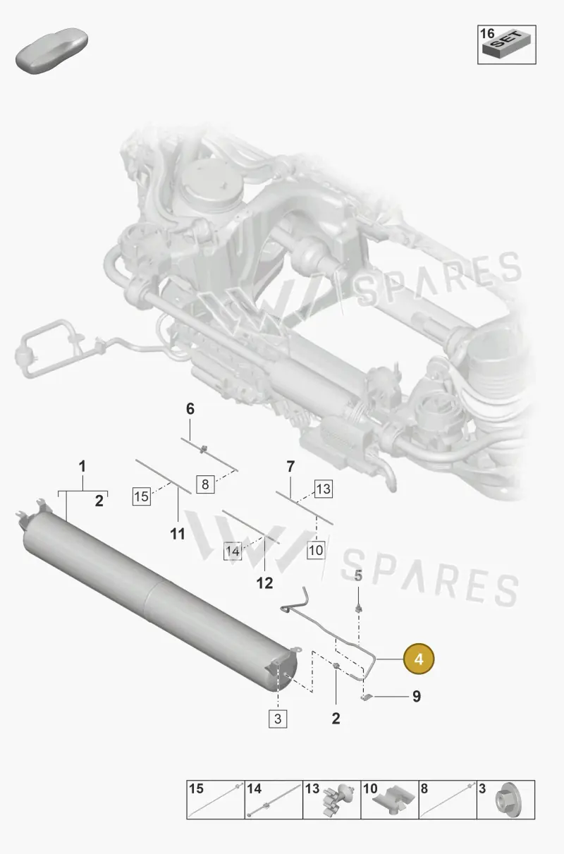9J1616711A — Porsche Taycan Sport Turismo (2019-2024) diagram p56504050, position 4