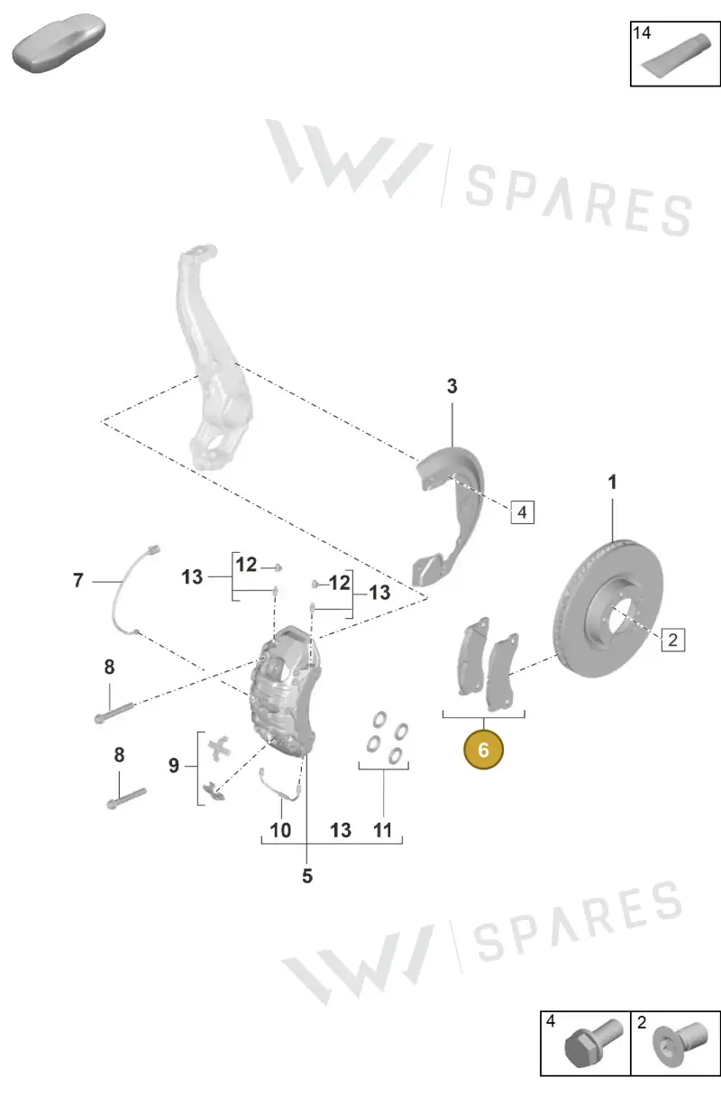 9J1698151J — Porsche Taycan Sport Turismo (2019-2024) diagram p56602000, position 6