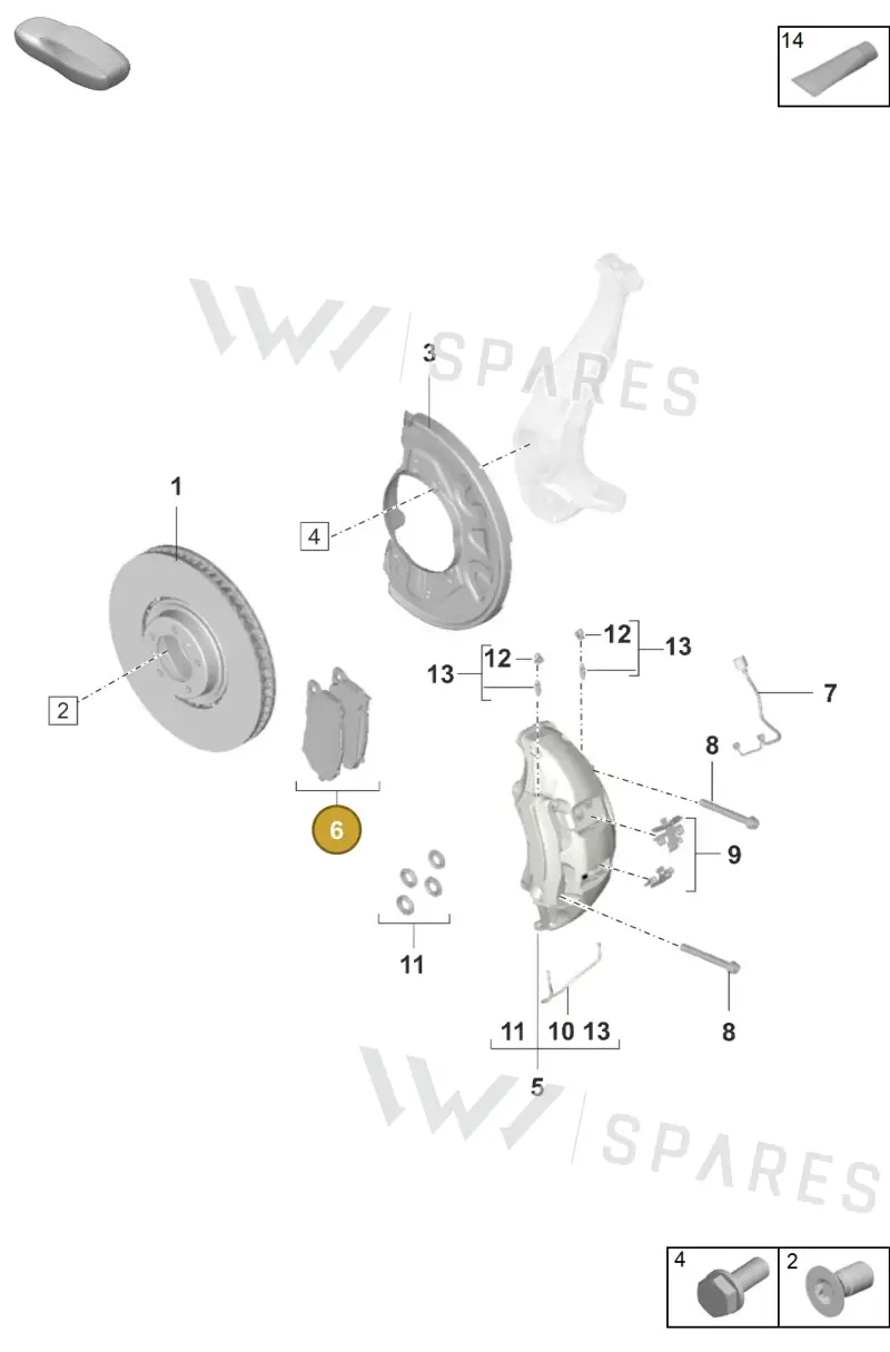 9J1698151M — Porsche Taycan Sport Turismo (2023-2025) diagram p56602015, position 6