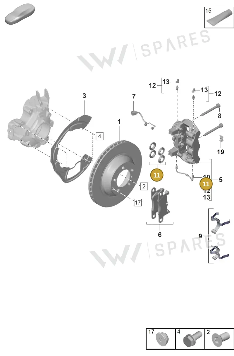 9J1698471 — Porsche Taycan Sport Turismo (2019-2024) diagram p56603000, position 11
