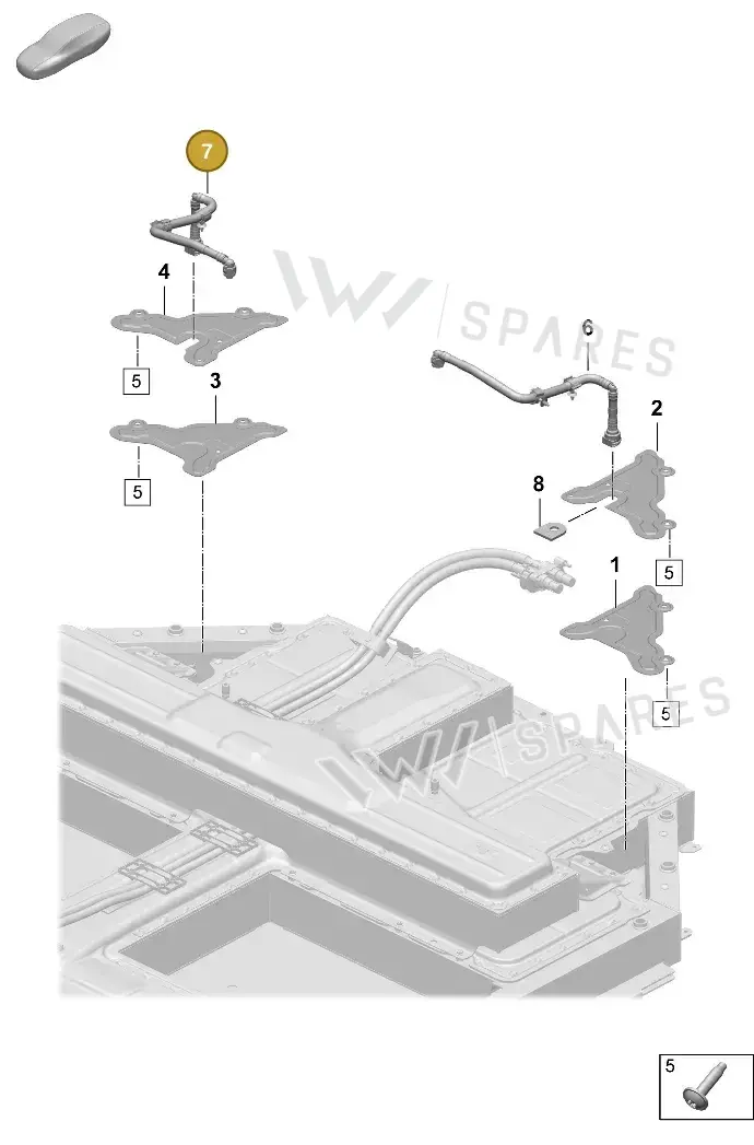 9J1802224 — Porsche Taycan Sport Turismo (2023-2025) diagram p64251050, position 7