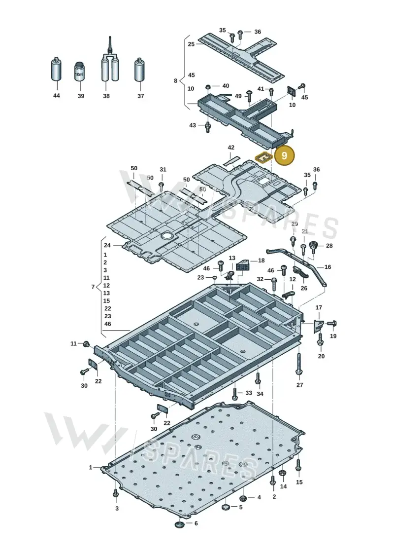 9J1802247A — Audi RS e-tron GT (2020-2025) diagram 4j1915520, position 9