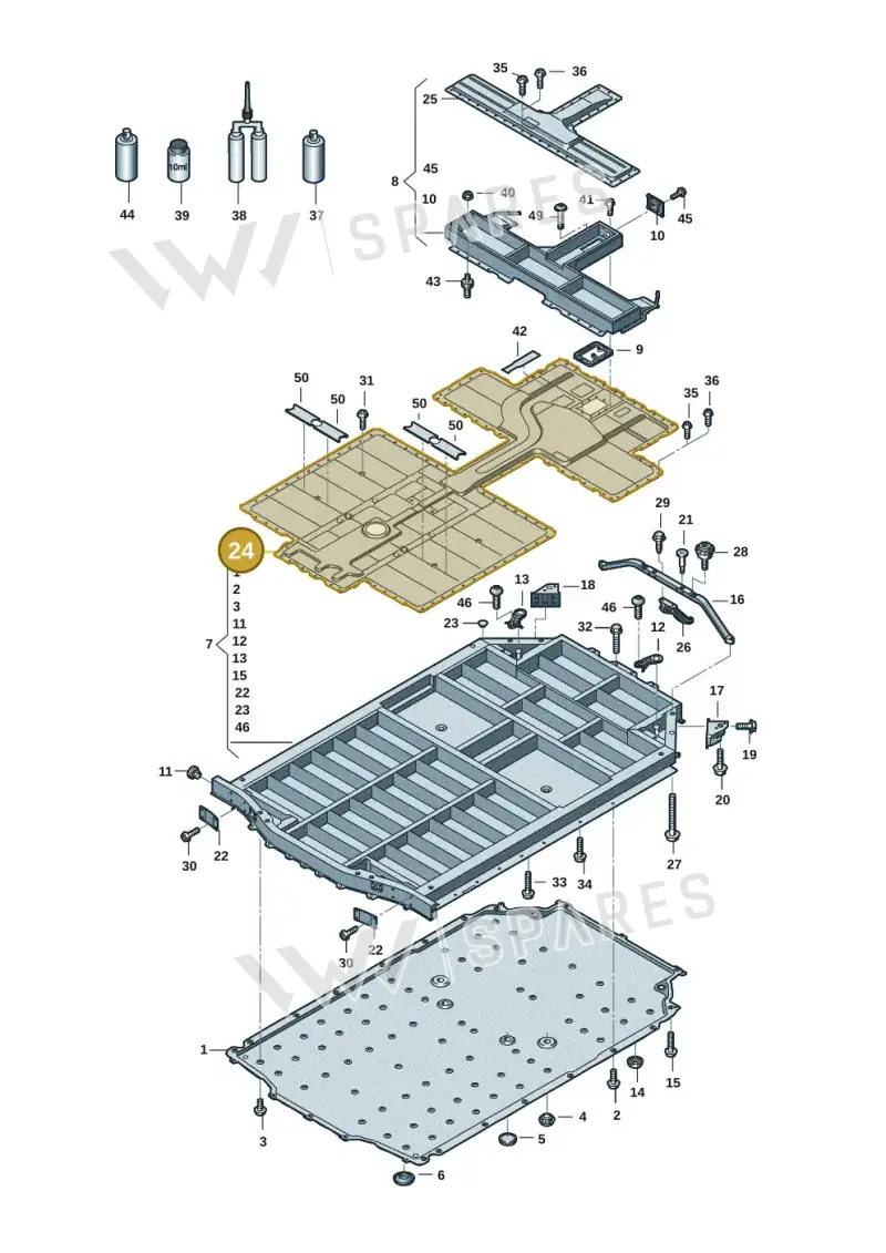9J1802423CY — Audi RS e-tron GT (2020-2025) diagram 4j1915520, position 24