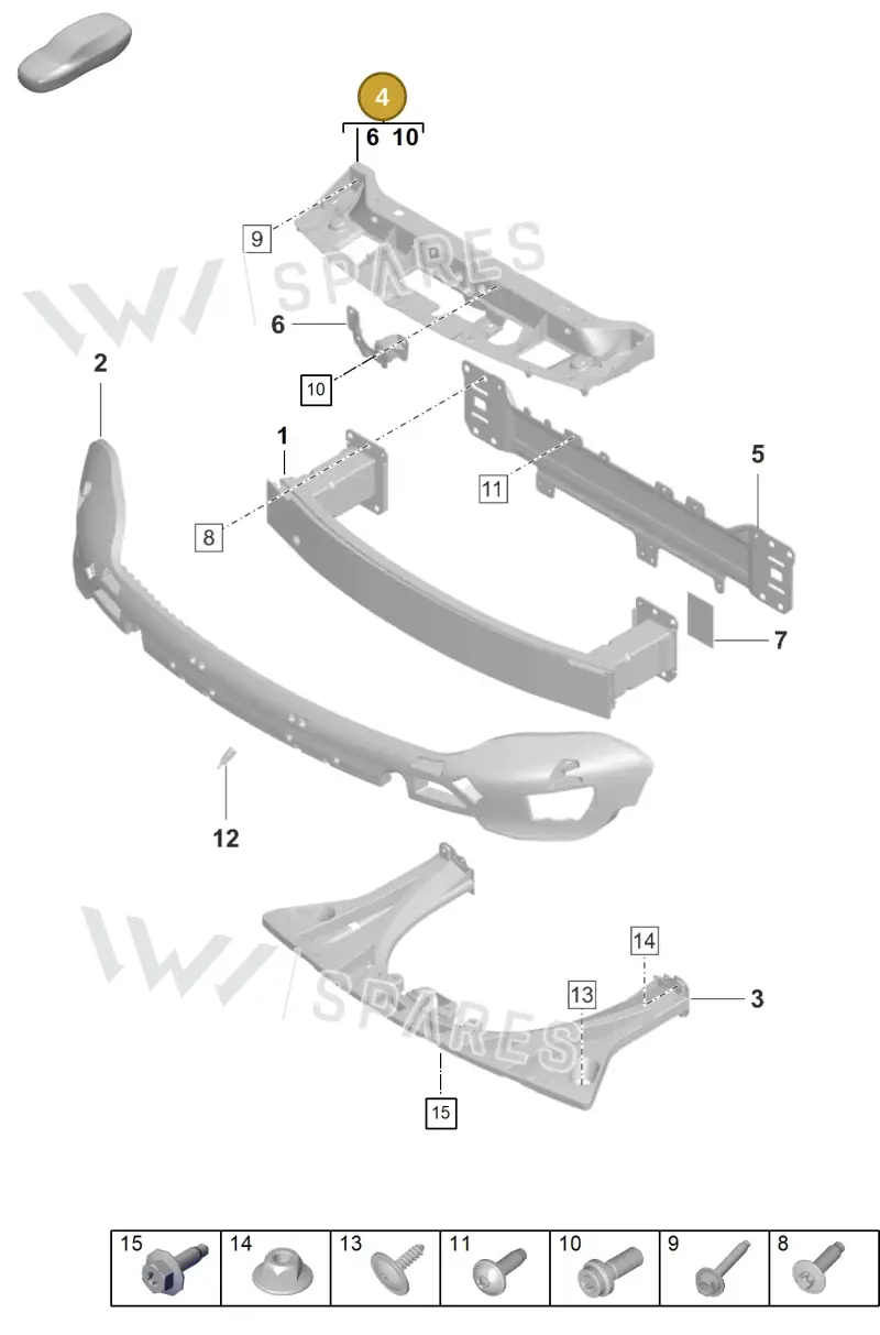 9J1805015A — Porsche Taycan Sport Turismo (2019-2024) diagram p56802400, position 4