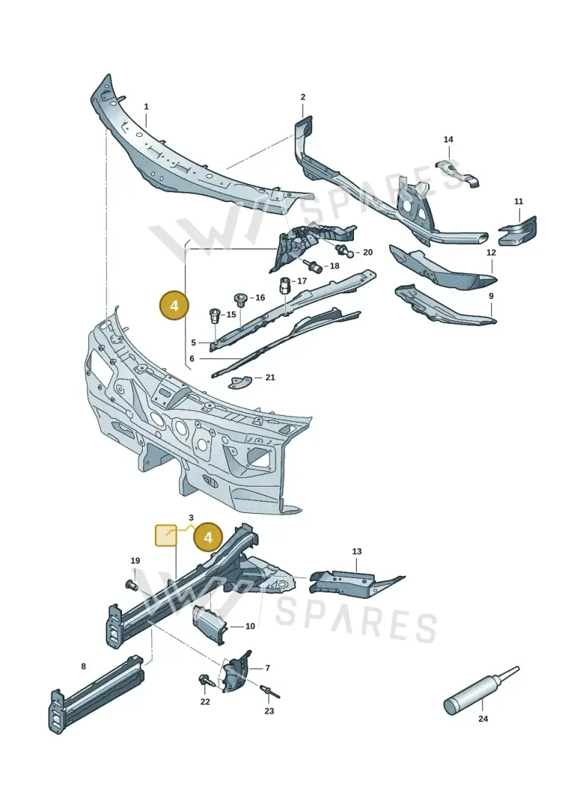 9J1805140Y — Audi RS e-tron GT (2020-2020) diagram 4j1805101, position 4
