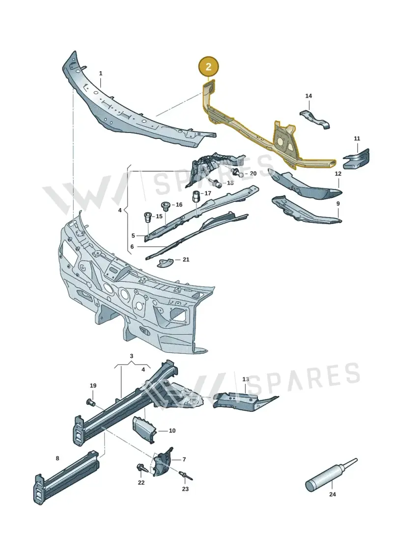 9J1805253AY — Audi RS e-tron GT (2020-2025) diagram 4j1805101, position 2