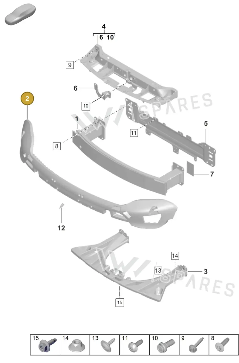 9J1807549C — Porsche Taycan Sport Turismo (2019-2024) diagram p56802400, position 2