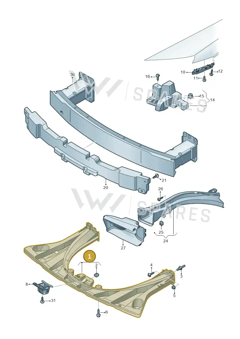 9J1807617A — Audi RS e-tron GT (2020-2025) diagram 4j1807000, position 1