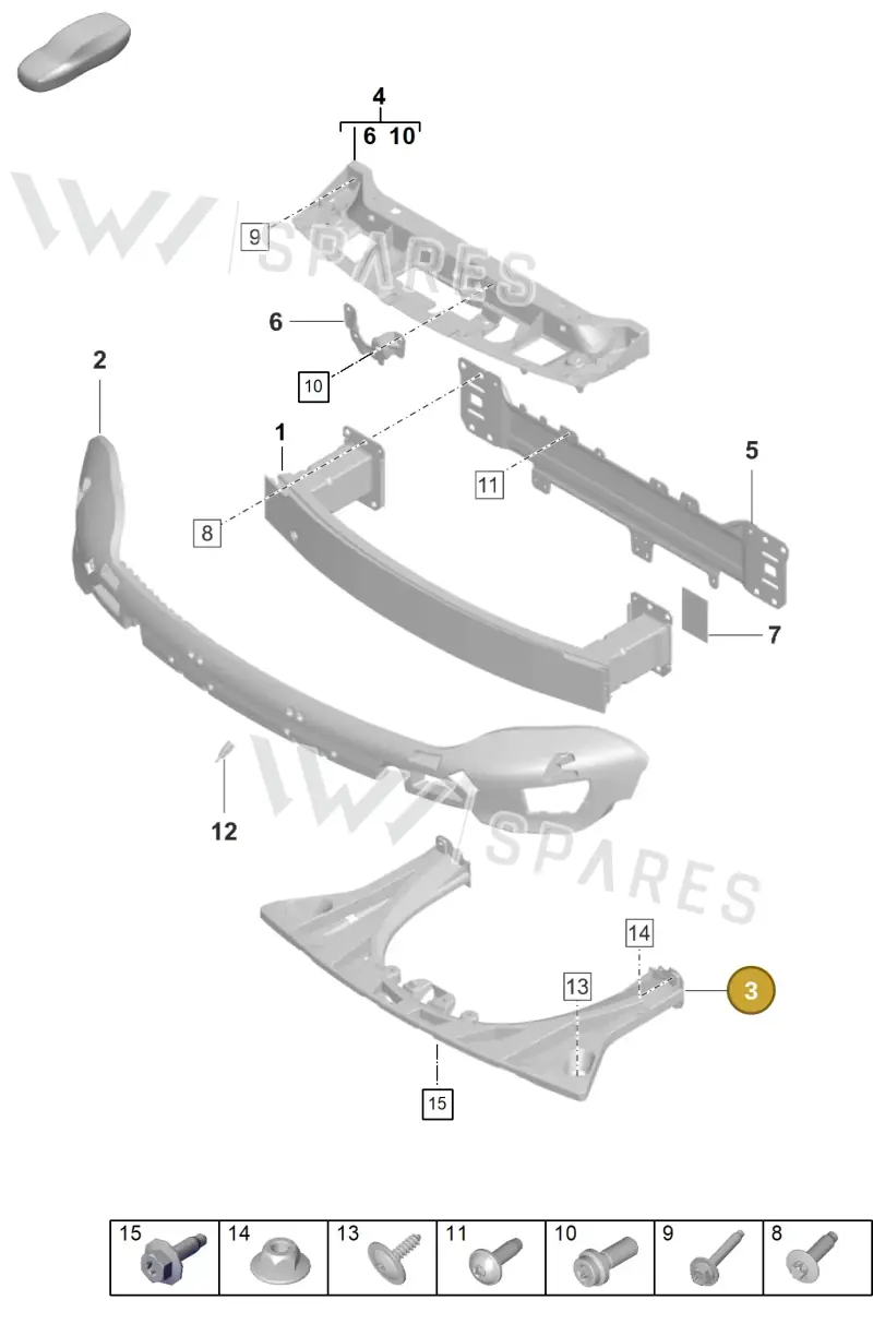 9J1807617A — Porsche Taycan Sport Turismo (2019-2024) diagram p56802400, position 3