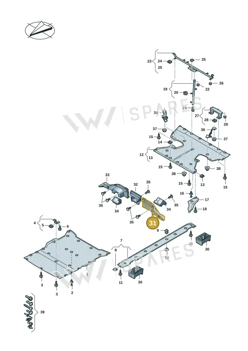 9J1809875A — Audi RS e-tron GT (2020-2025) diagram 4j1825000, position 31