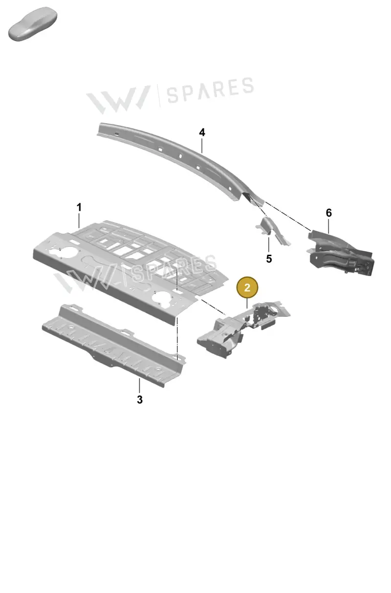 9J1813382Y — Porsche Taycan Sport Turismo (2023-2025) diagram p64801270, position 2