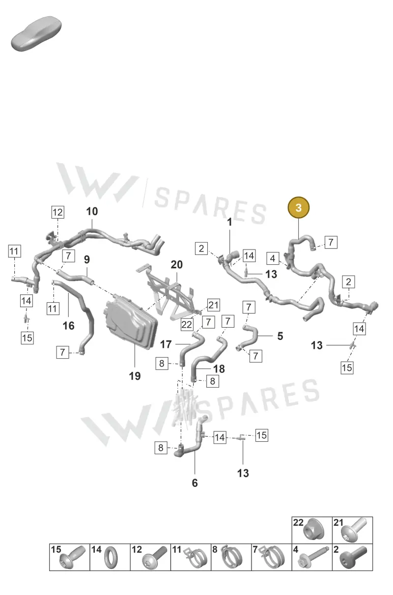 9J1815568D — Porsche Taycan Sport Turismo (2019-2024) diagram p56155065, position 3