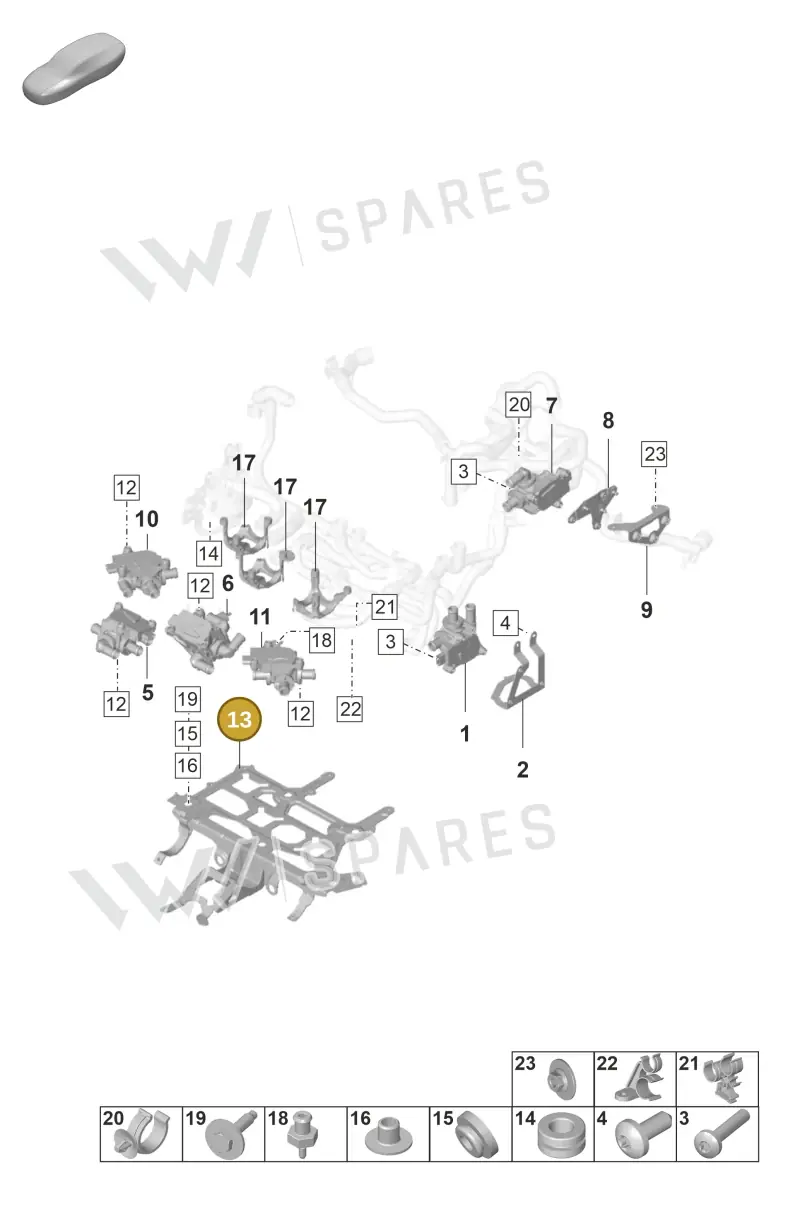 9J1816087A — Porsche Taycan Sport Turismo (2019-2024) diagram p56155010, position 13