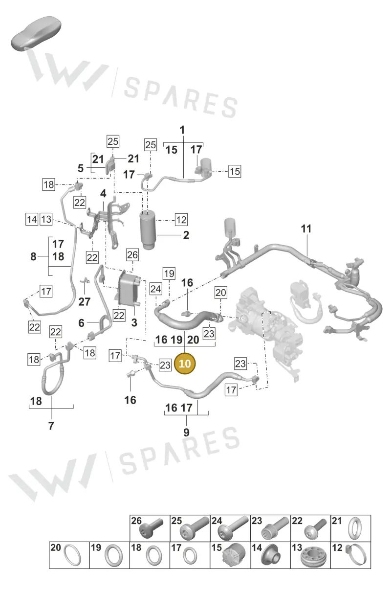 9J1816197E — Porsche Taycan Sport Turismo (2019-2024) diagram p56814400, position 10