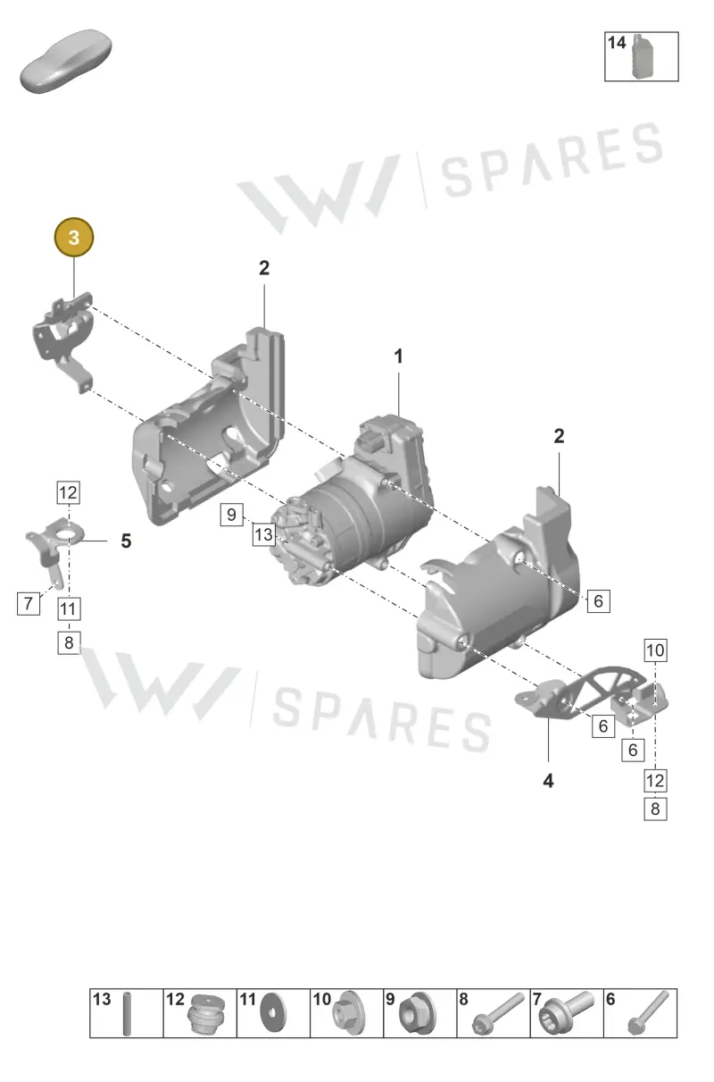 9J1816593 — Porsche Taycan Sport Turismo (2019-2024) diagram p56814200, position 3