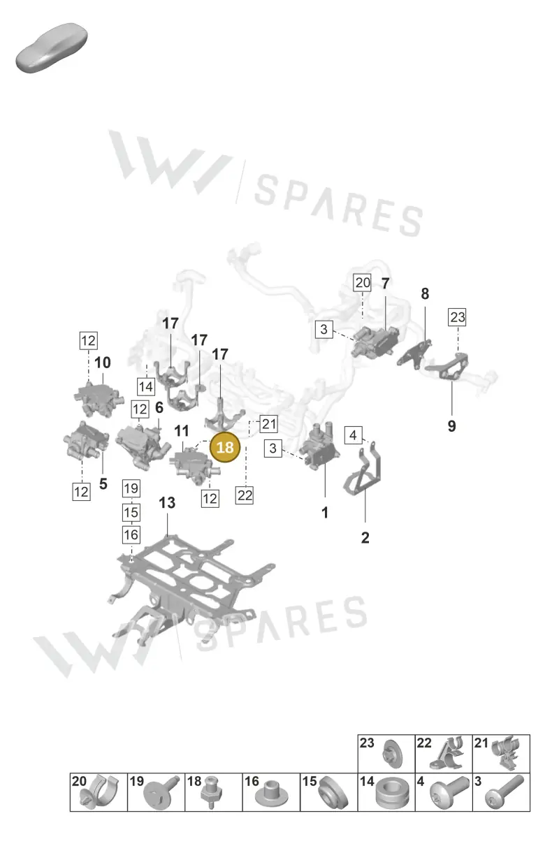 9J1816769 — Porsche Taycan Sport Turismo (2019-2024) diagram p56155010, position 18