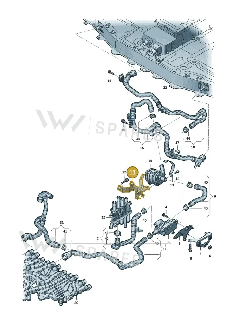 9J1816770F — Audi RS e-tron GT (2020-2025) diagram 4j1121040, position 11