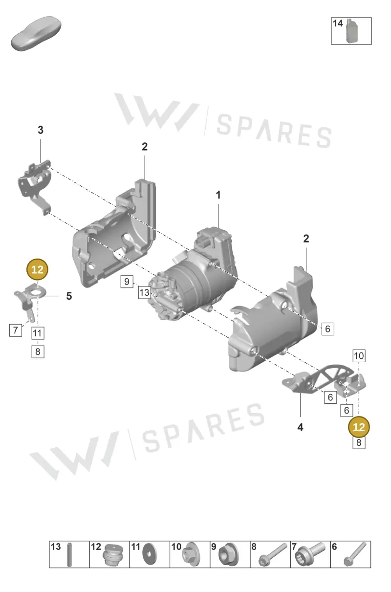 9J1819228 — Porsche Taycan Sport Turismo (2019-2024) diagram p56814200, position 12