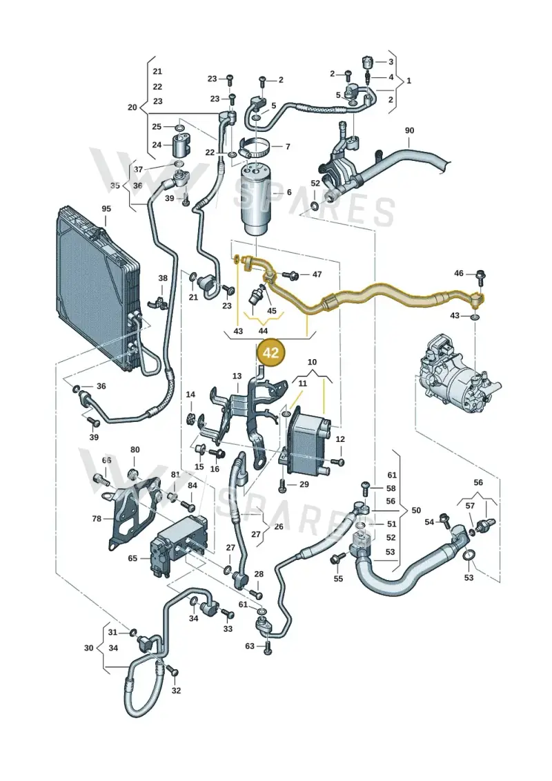 9J1820249AA — Audi RS e-tron GT (2020-2025) diagram 4j1260710, position 42