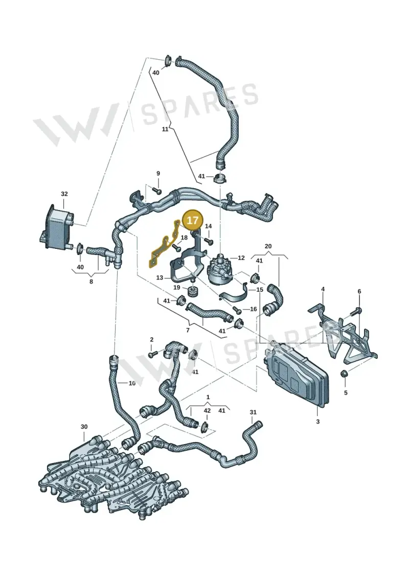 9J1820495 — Audi RS e-tron GT (2020-2025) diagram 4j1121030, position 17