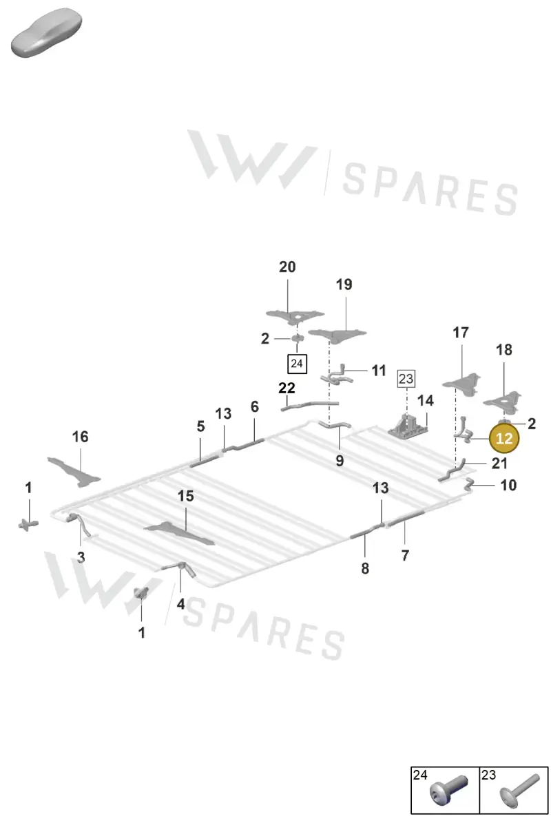 9J1820643 — Porsche Taycan Sport Turismo (2019-2024) diagram p56251050, position 12