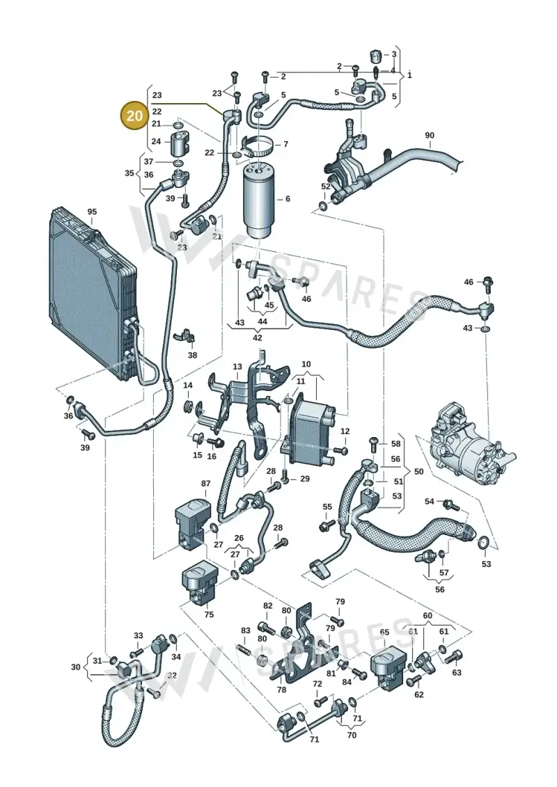 9J1820741B — Audi RS e-tron GT (2020-2025) diagram 4j1260710, position 20