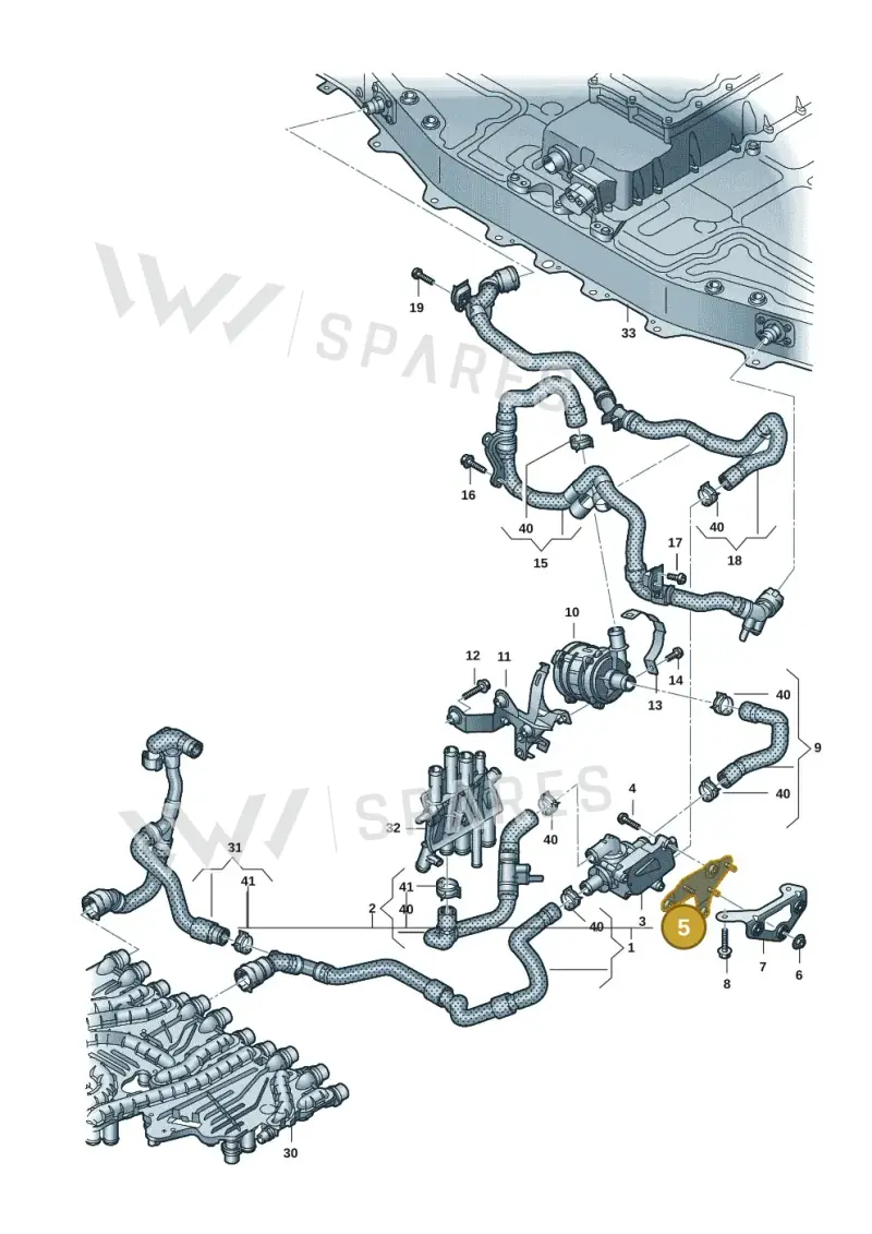 9J1820769E — Audi RS e-tron GT (2020-2025) diagram 4j1121040, position 5
