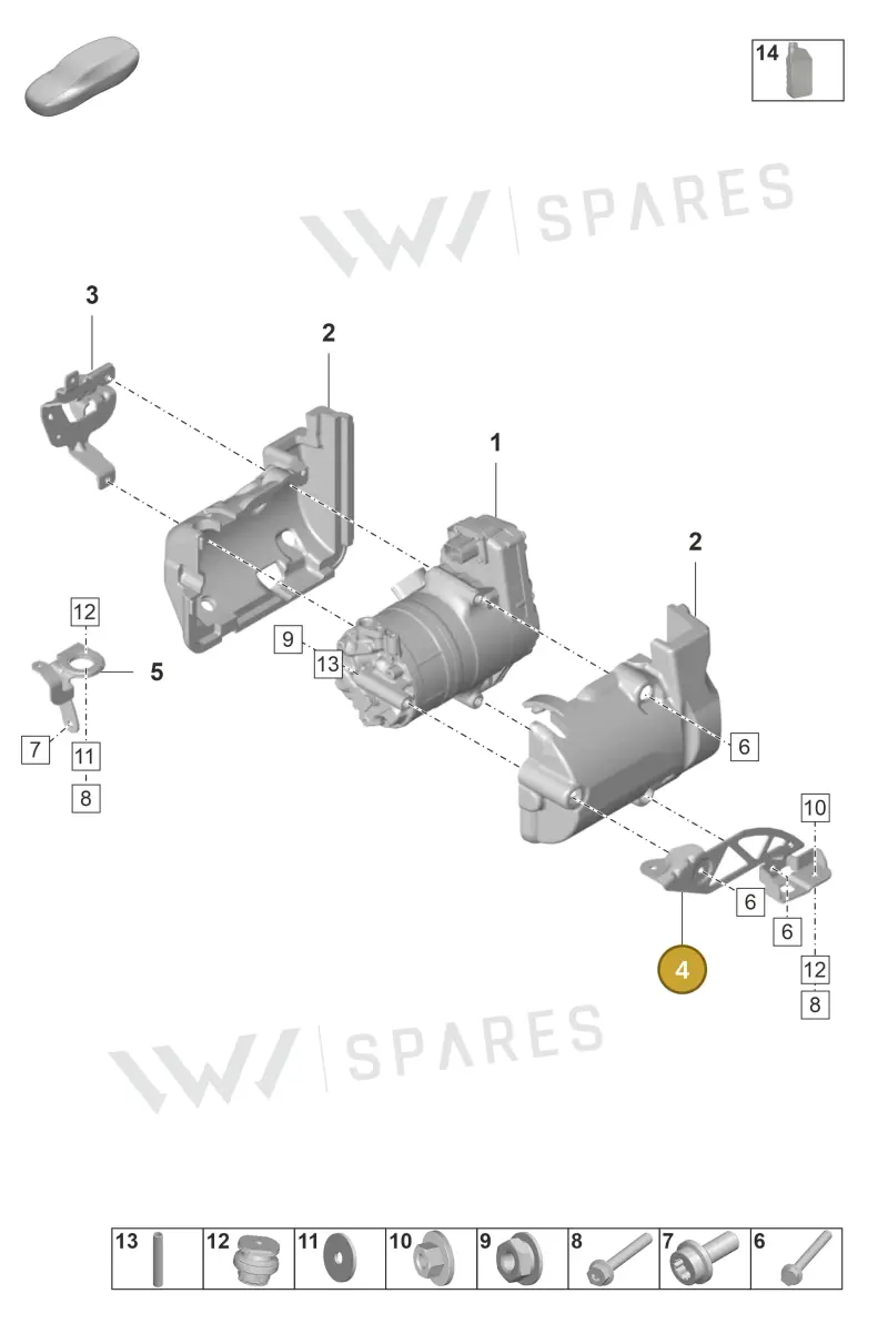9J1820905 — Porsche Taycan Sport Turismo (2019-2024) diagram p56814200, position 4