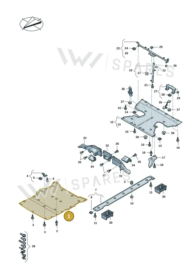 9J1825311E — Audi RS e-tron GT (2020-2025) diagram 4j1825000, position 1