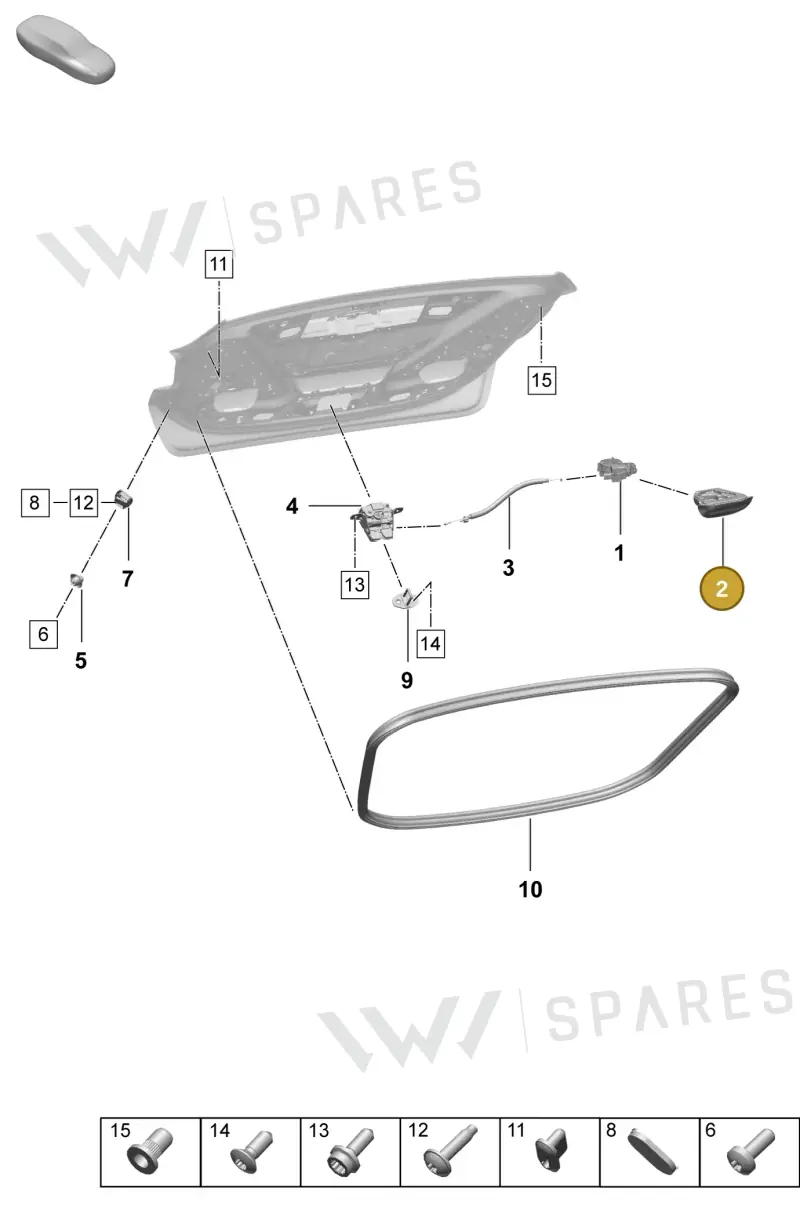 9J1827227 — Porsche Taycan Sport Turismo (2023-) diagram p64803120, position 2