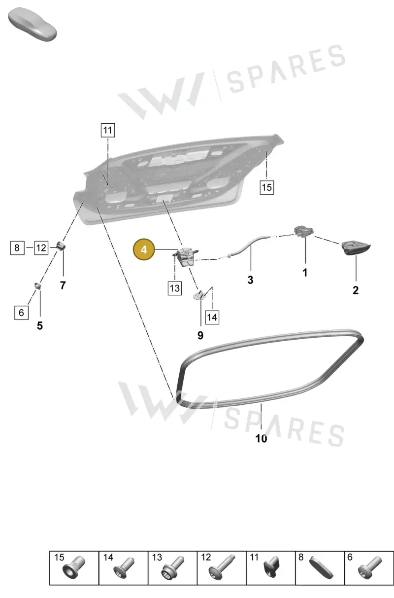 9J1827447B — Porsche Taycan Sport Turismo (2023-) diagram p64803120, position 4