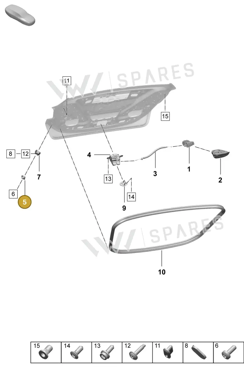 9J1827684A — Porsche Taycan Sport Turismo (2023-2025) diagram p64803120, position 2+5