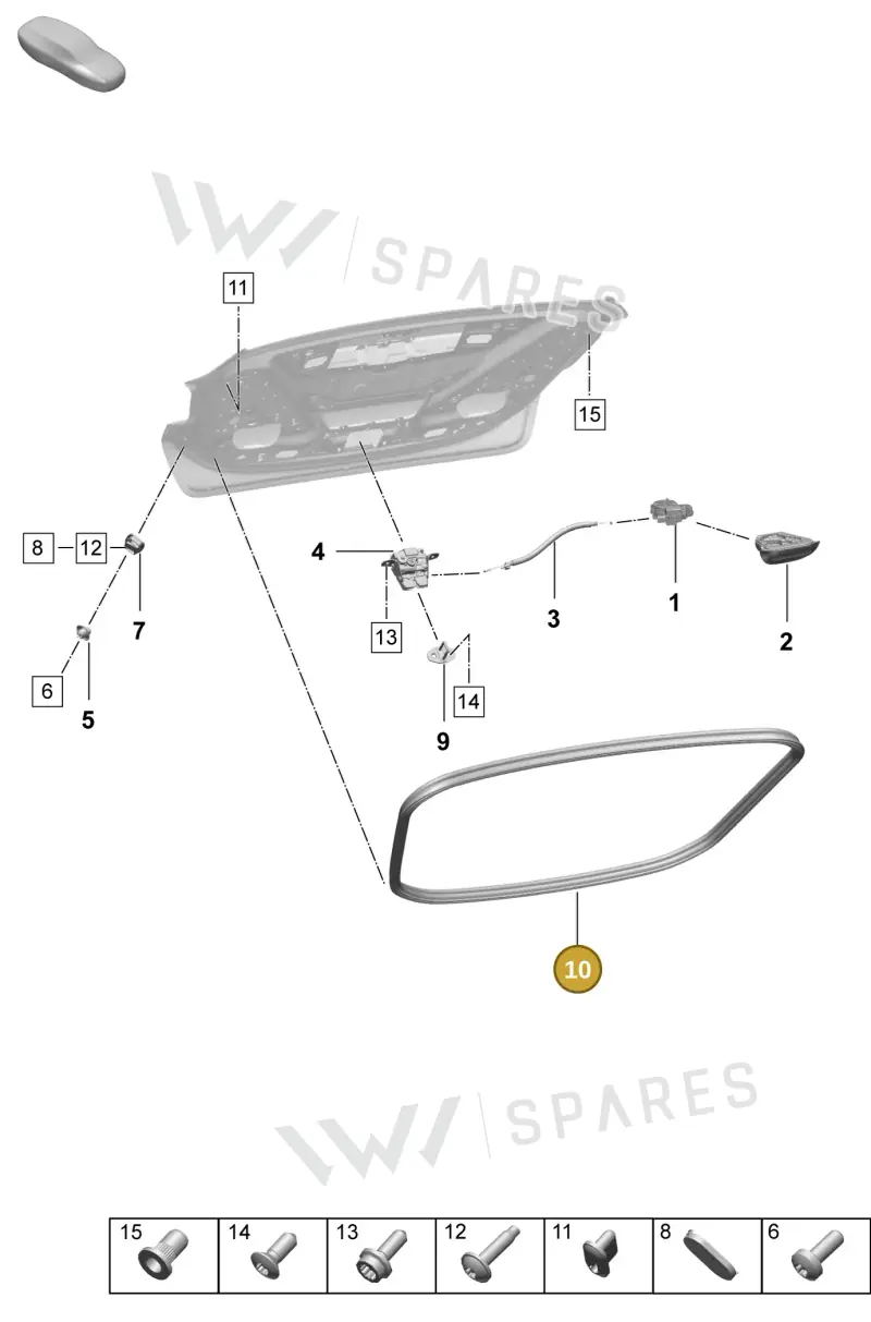 9J1827705AY — Porsche Taycan Sport Turismo (2023-2025) diagram p64803120, position 10
