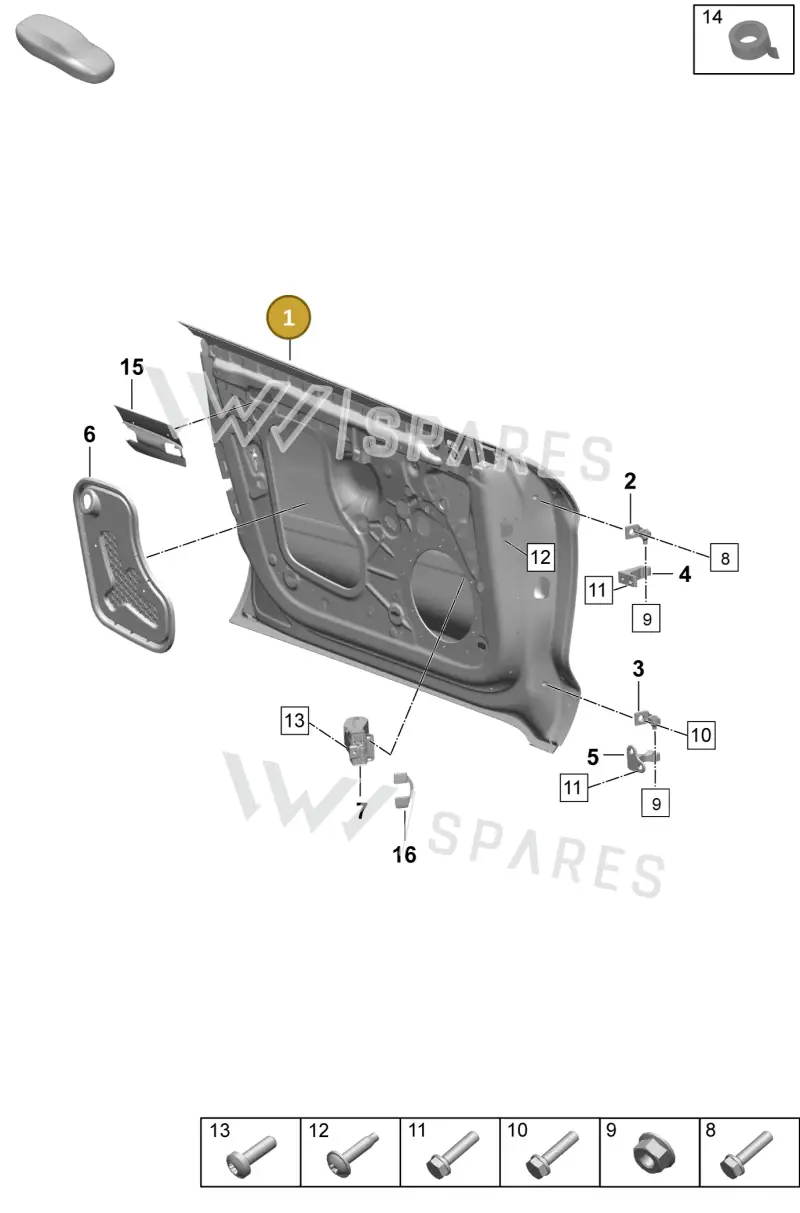 9J1831052AYGRV — Porsche Taycan Sport Turismo (2023-2025) diagram p64804000, position 1