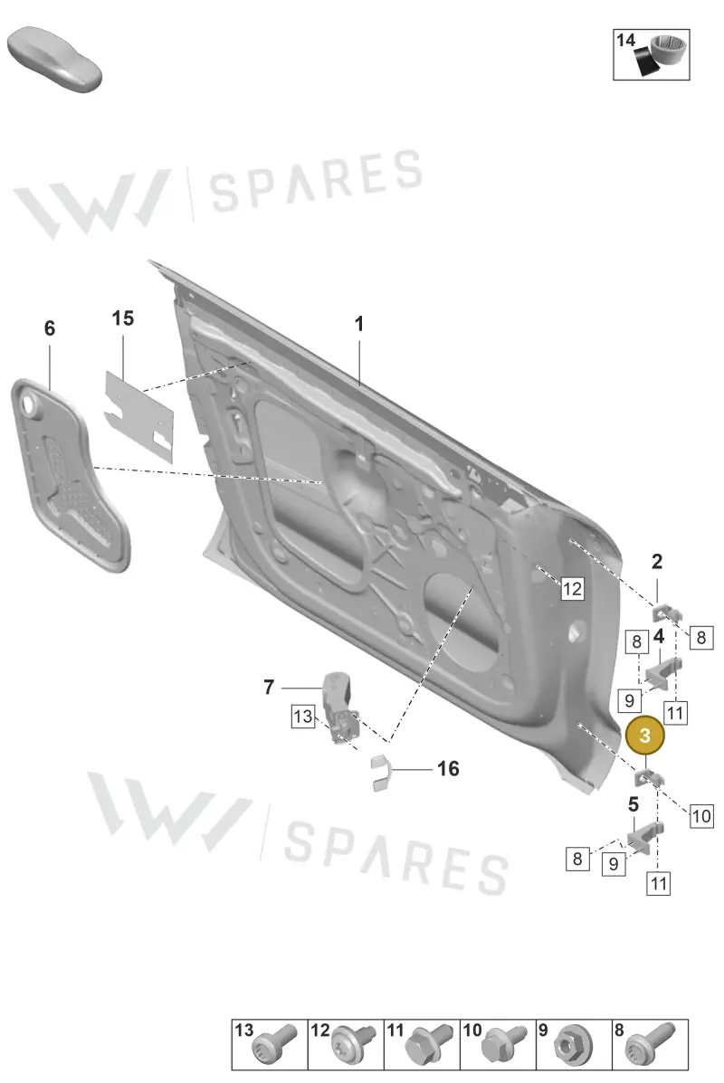 9J1831401 — Porsche Taycan Sport Turismo (2019-2024) diagram p56804000, position 3