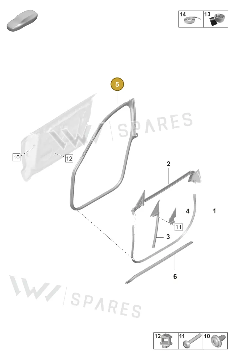 9J1831721AY — Porsche Taycan Sport Turismo (2019-2024) diagram p56804050, position 5