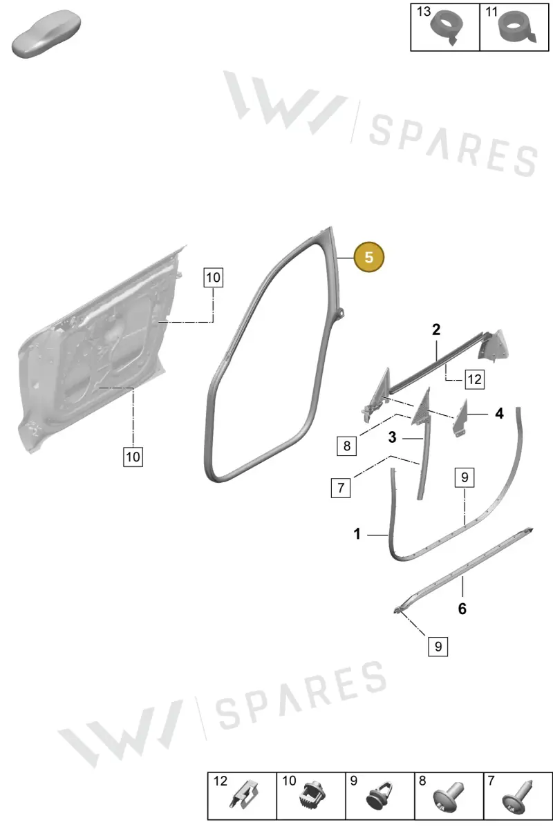 9J1831721AY — Porsche Taycan Sport Turismo (2023-2025) diagram p64804100, position 5