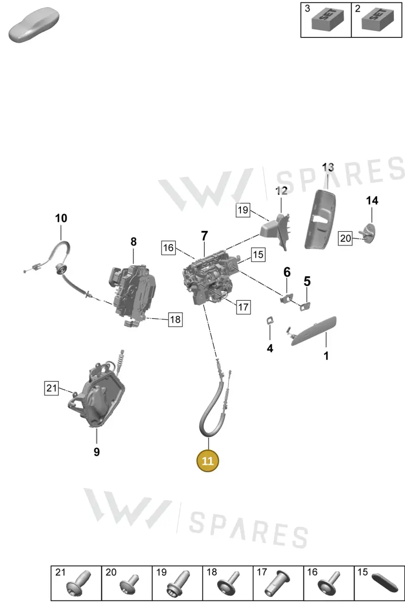 9J1837017 — Porsche Taycan Sport Turismo (2023-) diagram p64804200, position 11