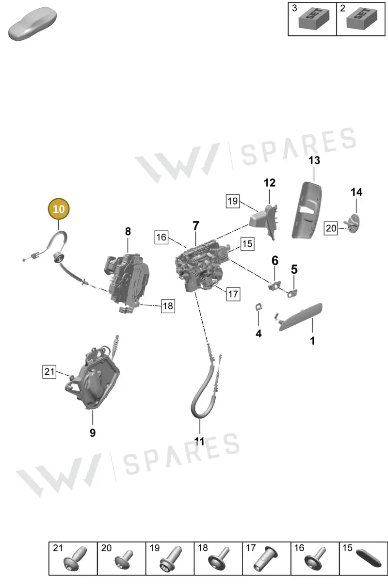9J1837085 — Porsche Taycan Sport Turismo (2023-) diagram p64804200, position 10