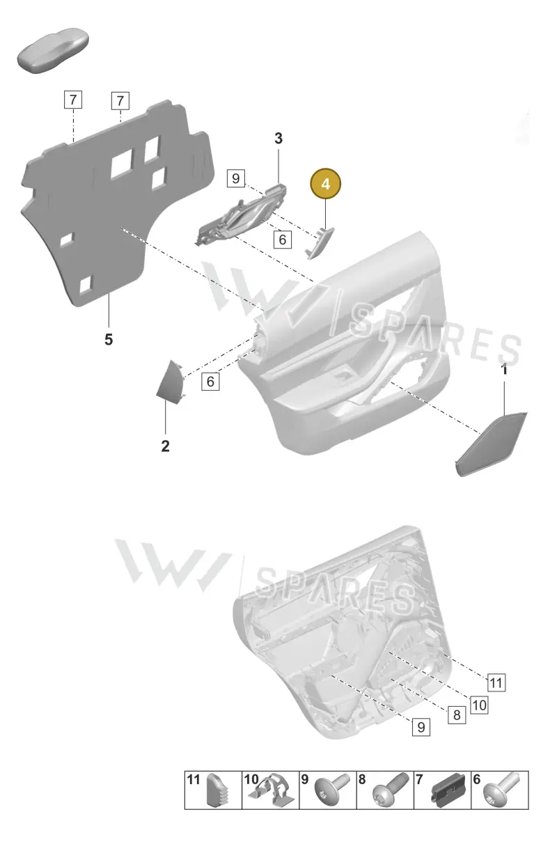 9J1837095 — Porsche Taycan Sport Turismo (2023-2025) diagram p56808950, position 4