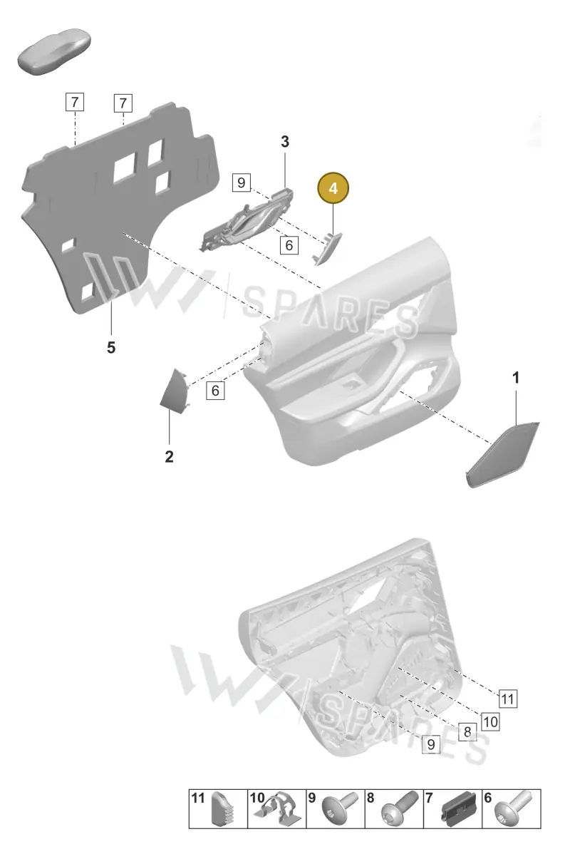 9J1837096 — Porsche Taycan Sport Turismo (2023-2025) diagram p56808950, position 4