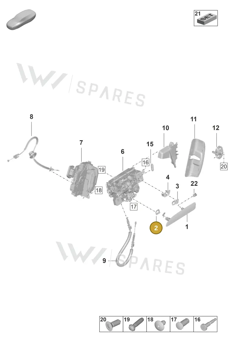 9J1837277 — Porsche Taycan Sport Turismo (2019-2024) diagram p56804100, position 2