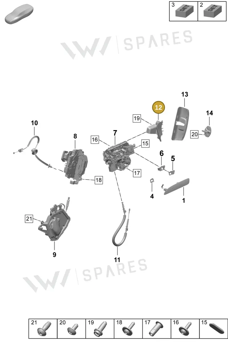 9J1837350 — Porsche Taycan Sport Turismo (2023-) diagram p64804200, position 12