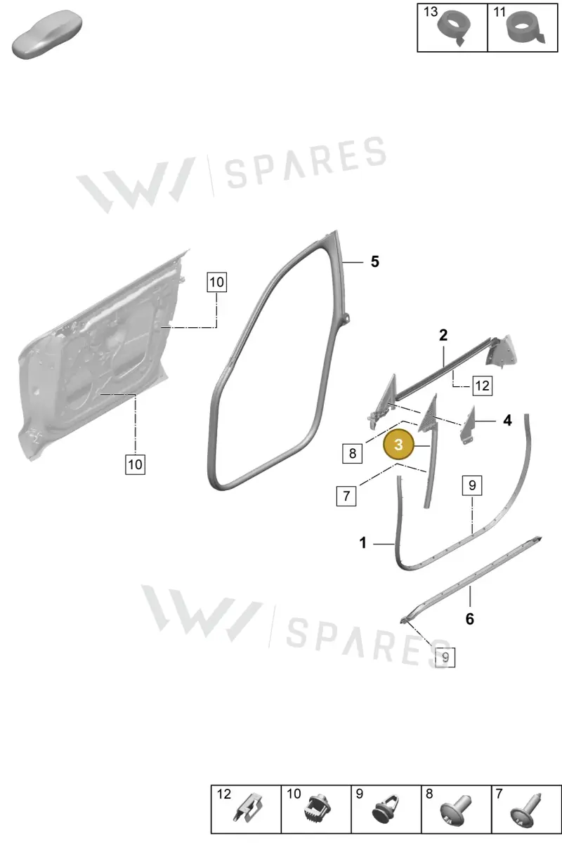 9J1837433 — Porsche Taycan Sport Turismo (2023-2025) diagram p64804100, position 3