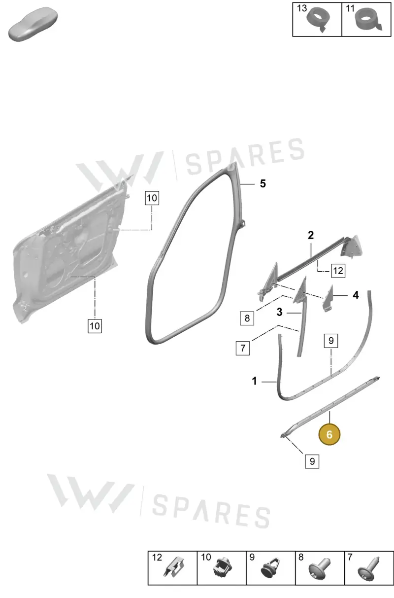 9J1837640 — Porsche Taycan Sport Turismo (2023-2025) diagram p64804100, position 6