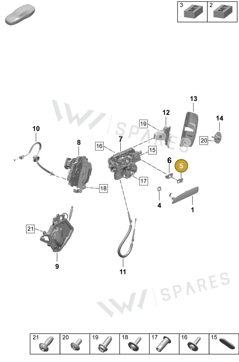 9J1837799 — Porsche Taycan Sport Turismo (2023-2025) diagram p64804200, position 5