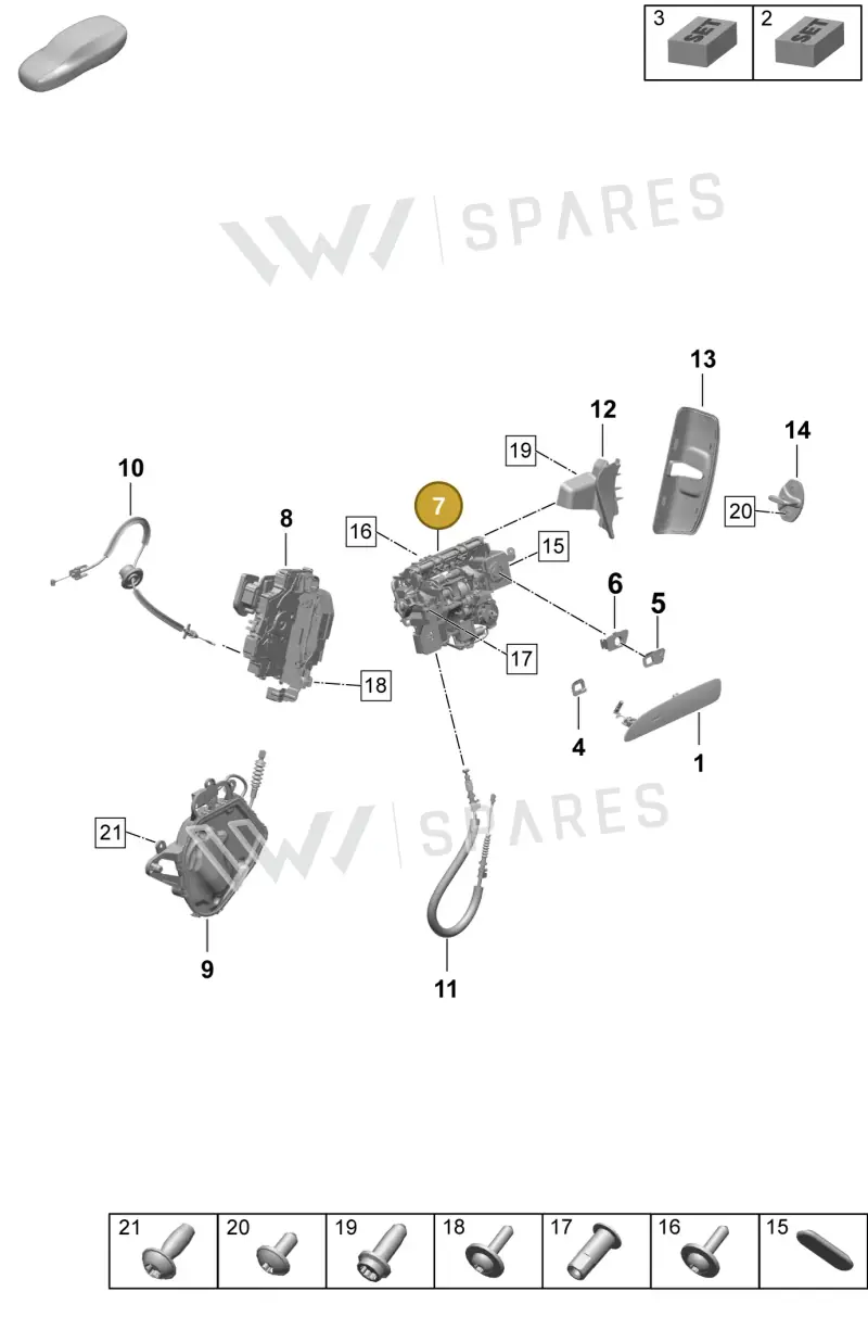 9J1837886 — Porsche Taycan Sport Turismo (2023-2025) diagram p64804200, position 7
