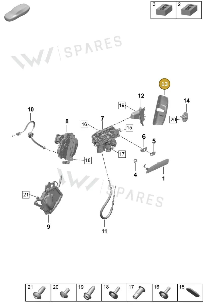 9J1837903 — Porsche Taycan Sport Turismo (2023-) diagram p64804200, position 13