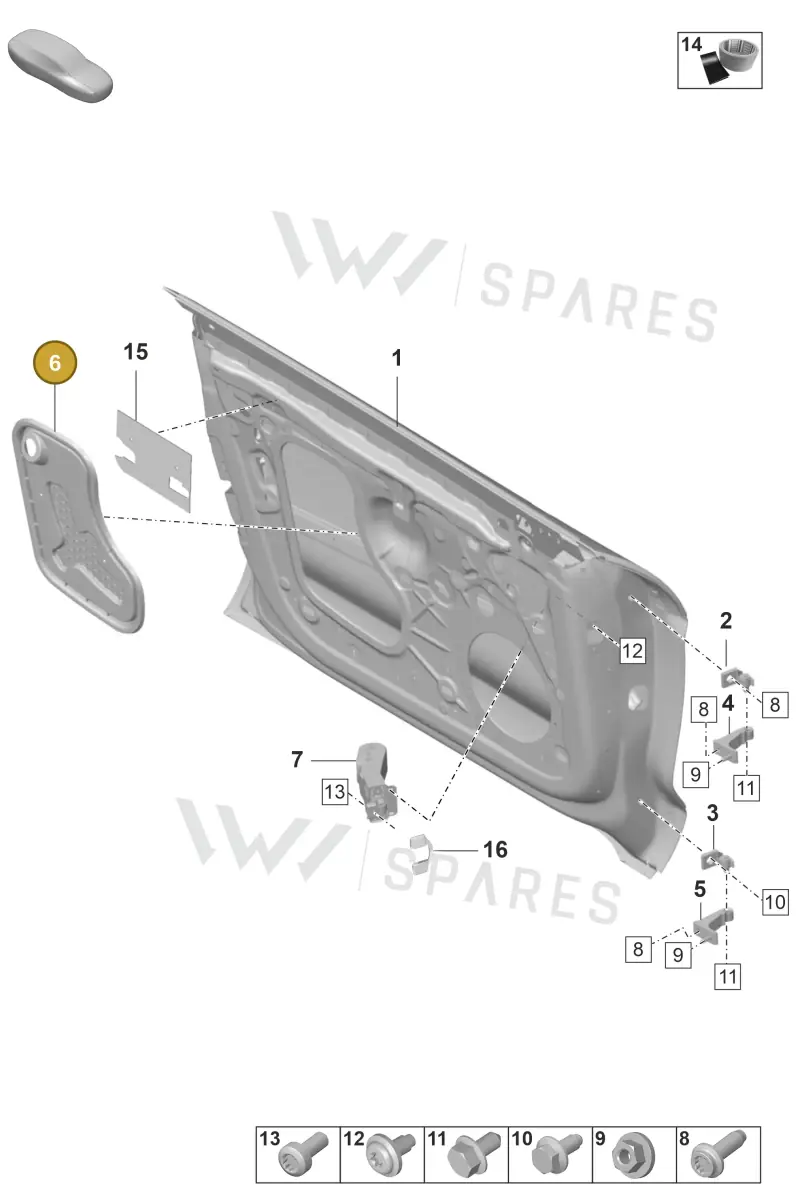 9J1837916A — Porsche Taycan Sport Turismo (2019-2024) diagram p56804000, position 6